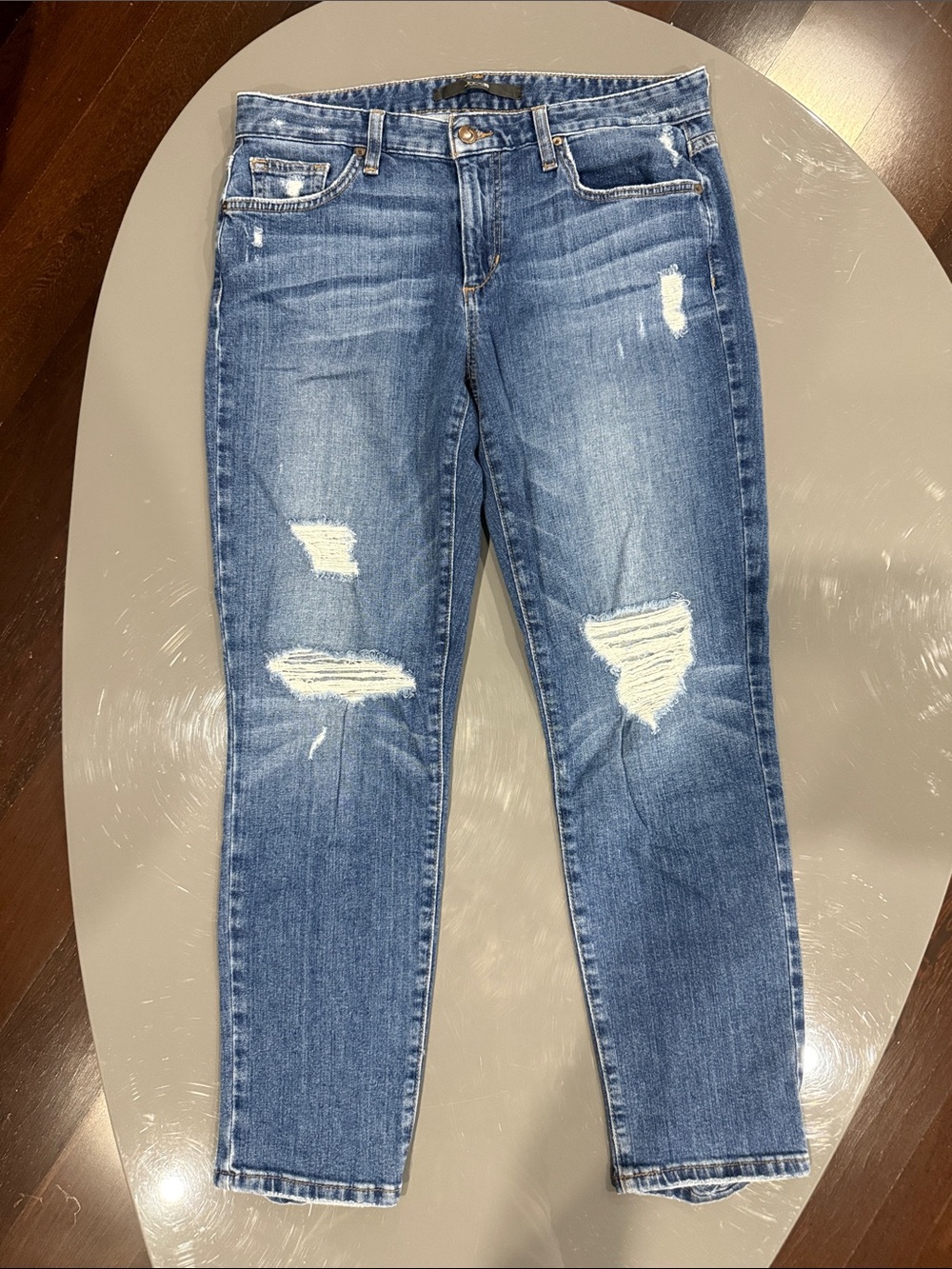 Joe's Jeans Distressed Blue Boyfriend Jeans
